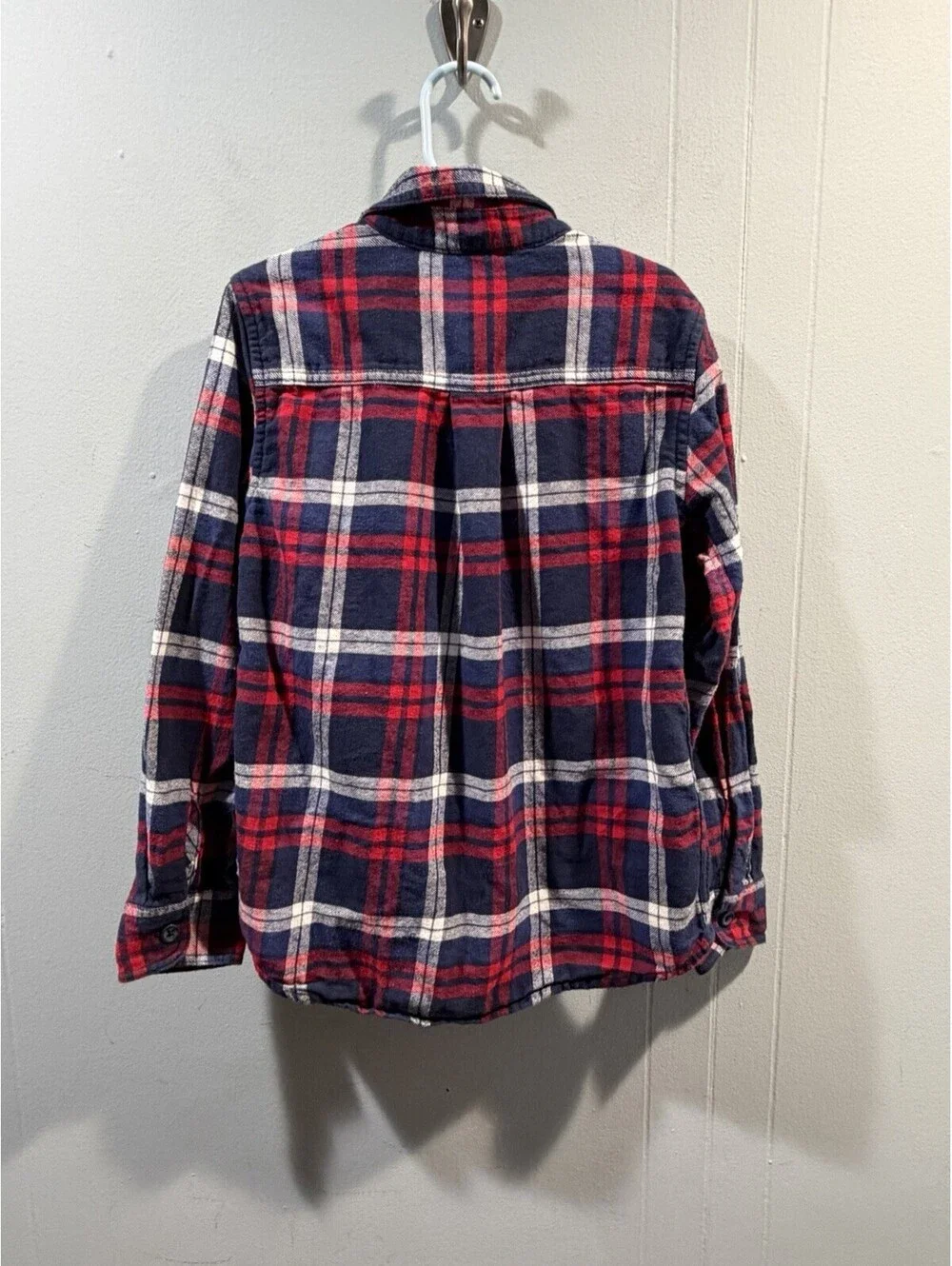 Kids Boys Place Long Sleeves  Shirt Size Medium 7/8 Plaid Multicolor